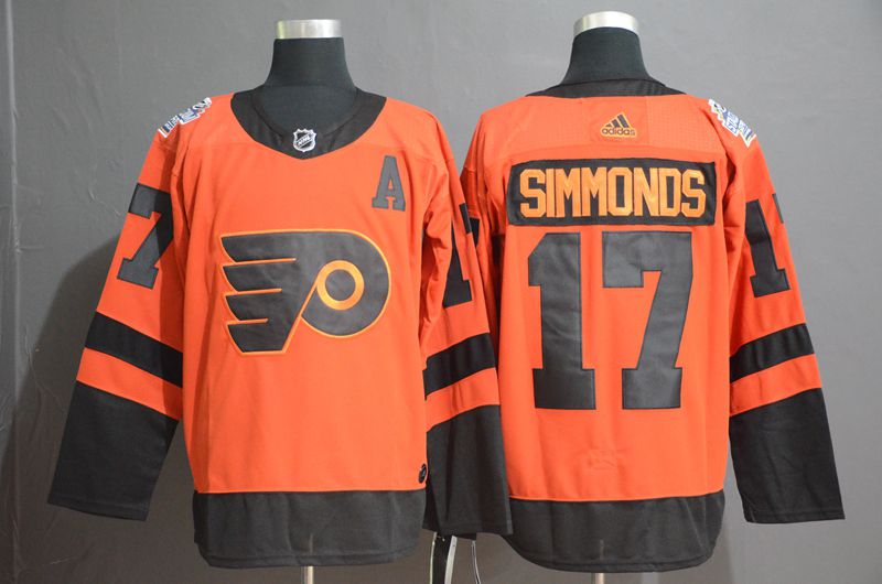 Men Philadelphia Flyers #17 Simmonds Orange Adidas Third Edition Adult NHL Jersey